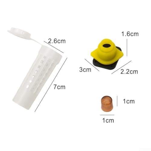 Queen Rearing Kit, Plastic Cell and Cage Set for Grafting Egg Laying, Complete Breeding Box System with Rod Holders for Beekeepers