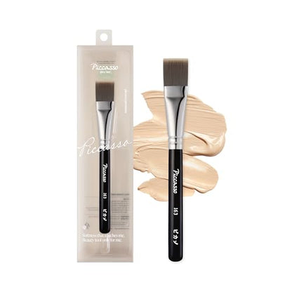 Piccasso Brush 163 Foundation Brush Soft & Dense Synthetic Bristles for Flawless Face Makeup, Perfect for Cream & Liquid Foundation - color: Dense Makeup