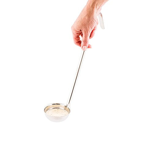 Restaurantware Met Lux 4 Ounce Portion Ladle 1 Multipurpose Portion Serving Spoon - Does Not Corrode Dishwashable Stainless Steel Portion Control Serving Utensil Premium - size: 4 oz