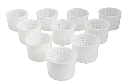PetriStor 10pcs Small Cheese Mold for Cheese Making 1/3 qt - Soft Cheese Molds - Homemade Cheese Making Supplies - Cream Cheese Form Mold - Moldes Para Queso Fresco Casero - Feta Cheese Making