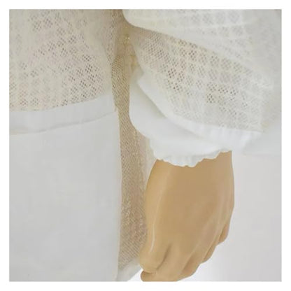 Beekeeping Anti Bee Suit 3 Layer Breathable Ventilated Protective Clothing Beekeeper Jacket with Removable Safty Veil Hat Suits(Large)