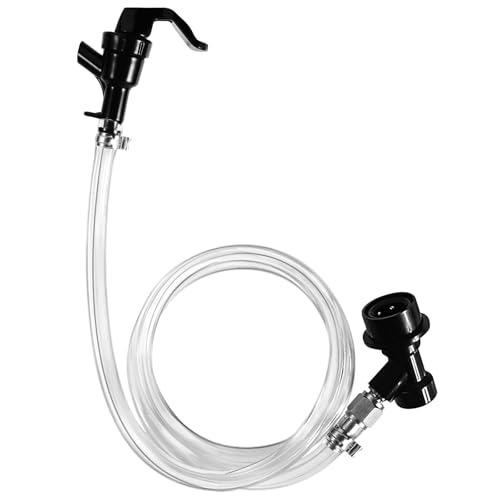 FERRODAY 5ft Ball Lock Beer Line Assembly for Corny Keg Party Tap Ball Lock Keg Beer Line for Corny Keg Ball Lock Tap Beer Ball Lock Liquid Beer Tap for Corny Keg Tap Beer Line Anti-Loosen Clamp - size: 5FT