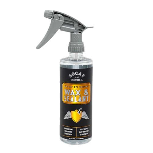 Socar Best-in-Show Car Wax and Sealant, UV Protectant. Professionnal Grade for Cars, SUV, Trucks, RV, Motorcycles, Boats. Protective Layer for Scratches & Wear, Bugs, Birds, & Pollen, 16 oz - size: 16 Fl Oz (Pack of 1)