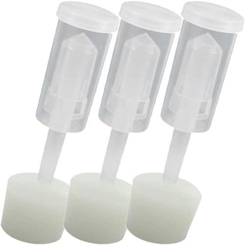 GALPADA Silicone Fermenting Airlocks and Plug Set for Home Brewing Wine Making, Conical White Wine Fermentation Valve with Hole Stopper, 3pcs Bubble Airlocks for Fermenters and Jars
