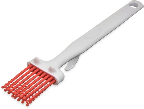 Carlisle FoodService Products Silicone Basting Brush – 4040305 Basting Brush for Cooking, 2in, Heat-Resistant, Grip Bristles for Kitchens, Restaurants, Catering, Silicone Brush Head, Red - size: 2", style: Modern
