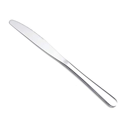 Berglander Dinner Knives Set Of 6, Stainless Steel Shiny Mirror Dinner Knife, Butter Knife Spreader Table Knives Sturdy And Dishwasher Safe - color: A. 6 pieces