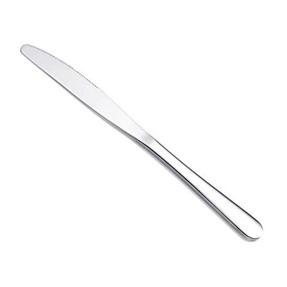 Berglander Dinner Knives Set Of 12, Stainless Steel Shiny Mirror Dinner Knife, Butter Knife Spreader Table Knives Sturdy And Dishwasher Safe - color: B. 12 Pieces
