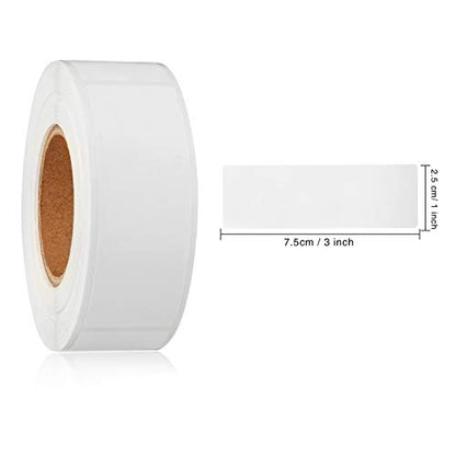 Leinuosen 1 x 3 Inch Removable Freezer Labels, Waterproof Oil & Tear Resistant Blank Food Storage Stickers with Perforation Line for Refrigerator Containers, Jars & Meal Prep Organization(300 Pieces)