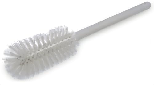 SPARTA Large Water Bottle Brush Ideal for Wide-Mouth Jars, Bottles and Tumblers, Dishwashing Tool with Handle for Home and Commercial Kitchens, Plastic, 12 Inches, White