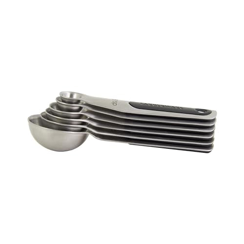 Farberware Professional Stainless SteelMeasuring Spoons Precision and Ease in Every Scoop, Features Magnetic Handles for Easy Storage, Dishwasher Safe - size: Set of 5, Spoons