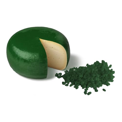 Carmel Cheese Wax, Green (1 lb), Food-Grade Wax to Protect Cheese - color: Green, size: 1 lb