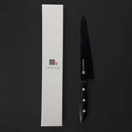SASUGA Lightweigth Japanese Gyuto Chef’s Knife 210mm – Made in Japan | Molybdenum-Vanadium Stainless Steel | Razor-Sharp, Rust-Resistant Blade for Meat, Fish & Vegetables - color: Gyuto