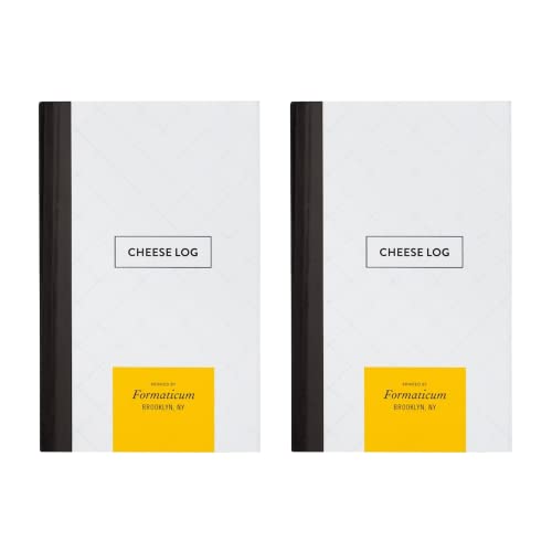 Formaticum Cheese Log & Pocket Journal - Must Have for Cheese Lovers for Making Cheese Notes and Journaling - Space for 55 entries - Cheese Book Measures 6 by 3.75 inch - QTY 2 - style: QTY 2