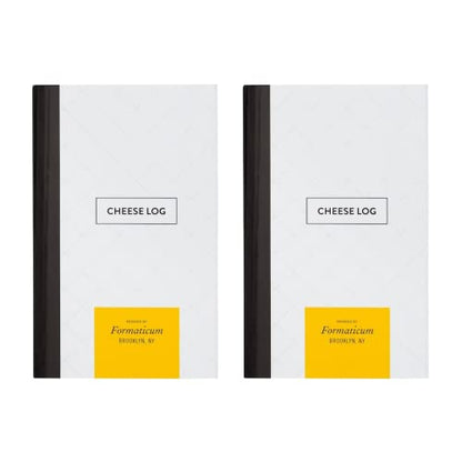 Formaticum Cheese Log & Pocket Journal - Must Have for Cheese Lovers for Making Cheese Notes and Journaling - Space for 55 entries - Cheese Book Measures 6 by 3.75 inch - QTY 2 - style: QTY 2