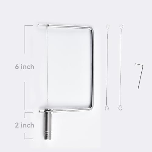 Cheese Slicer Accessories Cheese Cutter Stainless Steel Components - Great for Making Giftable Cheese Cutting Boards with This Cheese Slicer Kit (Stainless Steel Handle, 4)