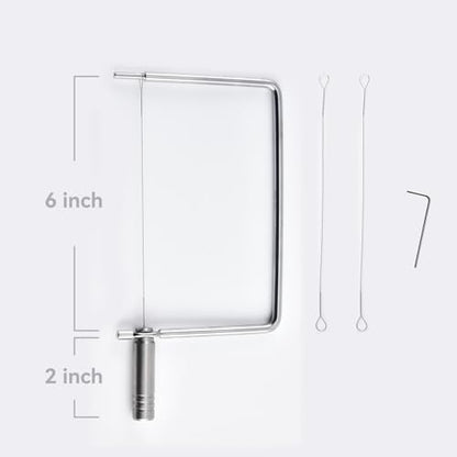 Cheese Slicer Accessories Cheese Cutter Stainless Steel Components - Great for Making Giftable Cheese Cutting Boards with This Cheese Slicer Kit (Stainless Steel Handle, 4)