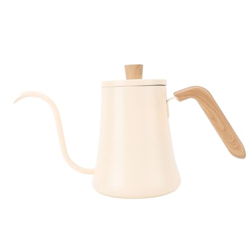 Gooseneck Coffee Kettle 304 Stainless Steel Pour Over Kettle 600ml with Thermometer Ergonomic Handle for Drip Coffee and Tea Brewing At Home Office Travel