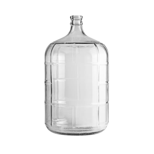 FastRack 3 Gallon Glass Carboy | Clear Fermenter for Wine & Beer | Italian Glass Carboy for Home Brewing, Fermentation Jar & Storage | Durable Wine Carboy & Fermenting Jug | #7 Stopper NOT INCLUDED - size: 3 Gallon