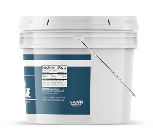 Earthborn Elements Calcium Carbonate Powder (1 Gallon), Natural Antacid, Limestone Powder, Resealable Bucket - size: 128 Ounce (Pack of 1)
