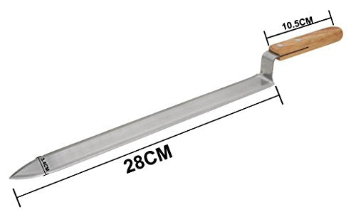 11" Stainless Steel Honey Uncapping Knife Z-Shape Honey Scraper Hive Beekeeping Beekeeper Equipment with Wood Handle