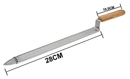 11" Stainless Steel Honey Uncapping Knife Z-Shape Honey Scraper Hive Beekeeping Beekeeper Equipment with Wood Handle