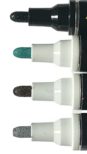 Enamel Paint Markers - MPD-15 MEDIUM - Multi-Packs - Permanent, Waterproof, Quick-drying (Midnights Tones | Matte Black, Brown, Green, Grey |) - color: Midnights Tones | Matte Black, Brown, Green, Grey