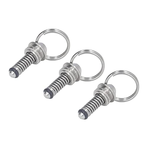 Beer Keg Relief Valve, 304 Stainless Steel Pressure Release Valve Replacement for Lock Keg Lid, 3PCS Set with Pull, Rustproof & for Home