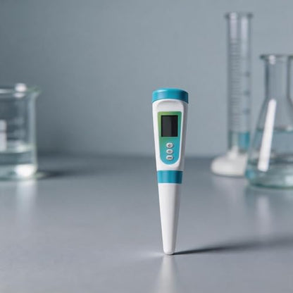 Digital Fermentation pH Tester ±0.1 pH Accuracy 0.01 pH Resolution Auto Temperature Compensation ATC LCD Display Hold Function ABS White Portable pH Meter for Brewing Wine Beer Food Liquid Testing