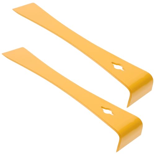 Toyvian 2pcs Stainless Steel Beehive Scraper Hive Tool for Beekeeping with Wear-Resistant Yellow Coating and Frame Lifting Function, Sturdy Beekeeping Supplies for Beekeepers