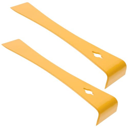 LIFKOME 2pcs Stainless Steel Hive Tool for Beekeeping with Yellow Handle, Sturdy Hive Scraper Tool Not Easy to Bend or Break, Easy to Clean Beekeeping Supplies for Beehive Maintenance