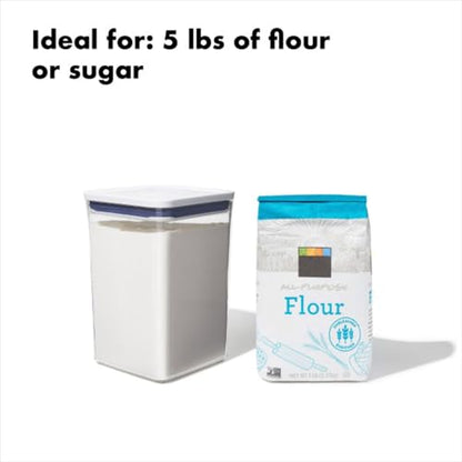 OXO, Good Grips Pop Container - 4.4 Qt/, Airtight Food Storage Containers, 142 Fl Oz - color: White, size: 4.4 Qt