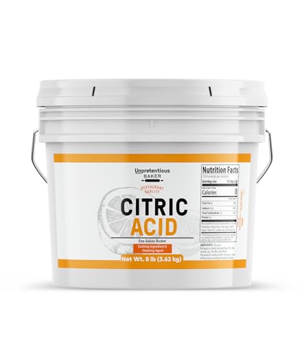 Unpretentious Citric Acid, 1 Gallon, Cooking & Cleaning, Natural & Food Safe, Chemical Free - size: 128 Ounce (Pack of 1)