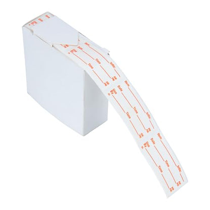 L LIKED 500 Stickers Use by 1 x 2 Inch Dissolvable Food Storage Labels for Containers Prep roll of 500 (Red) - color: Red