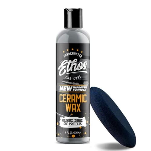 Ethos Ceramic Wax - Aerospace Coating Protection | Ceramic Polish and Top Ceramic Coat | Ceramic Car Coating | Slick, Hydrophobic Finish - color: Ceramic Wax 8oz