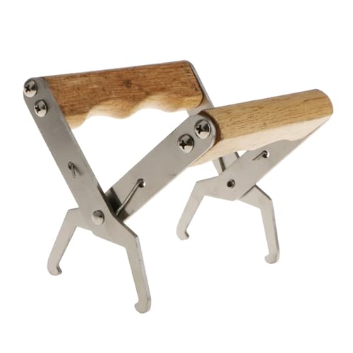 2pcs Wooden Hive Frame Grip Stainless Steel Holder Deep Lifter Beekeeper Tool for Bee Frames with Foundation
