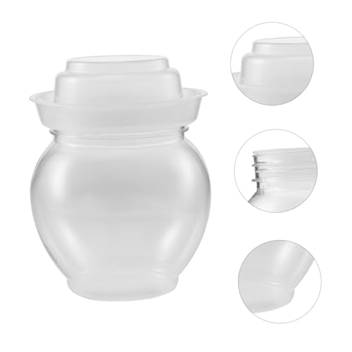 OUNONA Airtight Pickle Container with Sealed Lid Transparent Fermenting Jar for Kimchi Sauerkraut More Easy to Clean Storage for Home Use