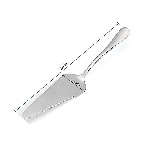 2 pack 304 Stainless Steel Cake Spatula,Pizza Cheese Knife,Butter Scraper,perfect Baking Tools (Silver) - color: Silver
