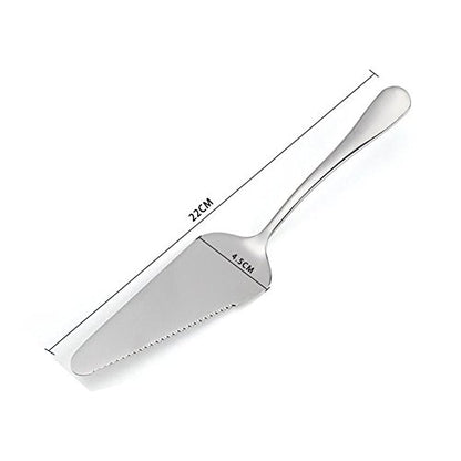 2 pack 304 Stainless Steel Cake Spatula,Pizza Cheese Knife,Butter Scraper,perfect Baking Tools (Silver) - color: Silver