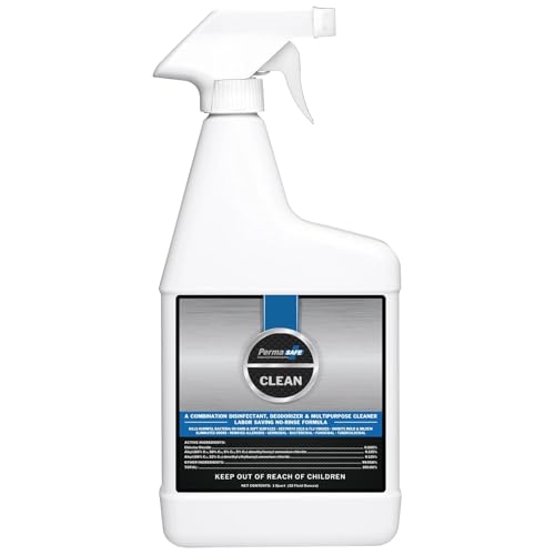 PermaSafe CLEAN 1-Step Disinfectant, Deodorizer & All-Purpose Cleaner Virtual Bundle (32oz Spray + 1 Gallon Refill) | Multi-Surface Sanitizer for Hard, Soft & Food Contact Surfaces
