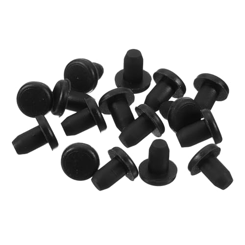 uxcell 32 Pieces Black Rubber Stopper, 3.8mm Plug Holes for 3.5mm/0.14" Hole - size: 3.5 mm