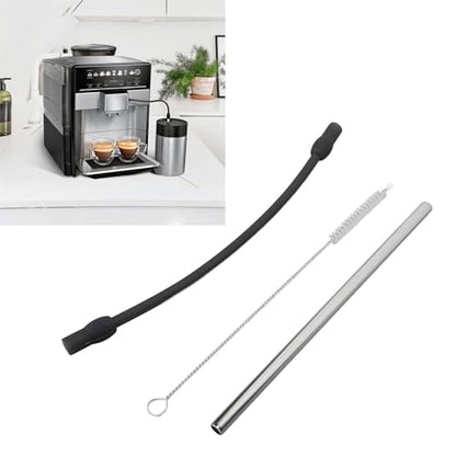Coffee Machine Replacement Tube Set with 6.8in Cleaning Brush for Frother and 8.6in Automatic Coffee Machine Milk Replacement Hose Compatibility with Siemen Coffee Machine