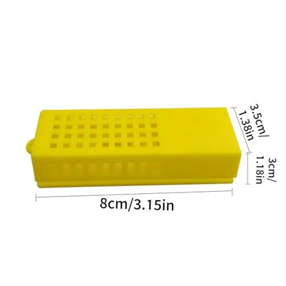 Queen Bee Cage 50Pcs Beekeeping Transport Cages Yellow Bees Queen Post Room Cage Plastic King Prisoner Bee Apiculture Tools for Beekeeping Supplies