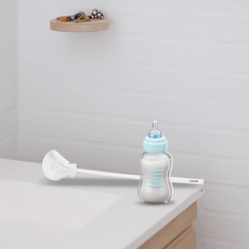 Cabilock Silicone Bottle Brush for Baby Bottles with Soft Bristles Long Handle Cleaning Brush for Narrow Neck Water Bottles Tumblers and Sports Bottles