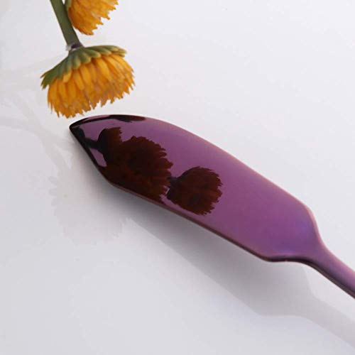 Stainless Steel 18/10 Cheese Desert Knives, Set of 4, Baikai Breakfast Butter Knife, Slicer Sandwich Spreader (Purple) - color: Purple
