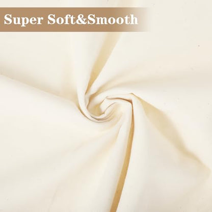 100% Cotton Muslin Cloth - Unbleached Soft White Muslin Fabric for Sewing & Draping (Light Weight, 63" x 2 Yards) - size: 63" x 2 Yards