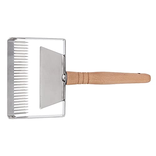 Beekeeping Uncapping Fork, Stainless Steel Scraper with Wood Handle for Honey Beehive, Apicultural Equipment Beekeeping Tool