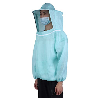 Breathable Beekeeping Suit with Mesh Veil, Beekeeper Jacket Protective Equipment for Beekeepers, Beginners, and Outdoor Use