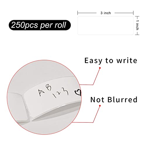 Removable Freezer Labels, Date Label 1x3 Inch Food Storage Stickers, Waterproof Oil Resistant Easy Clean Leaves no Residue 250 Total Per Roll - color: White, size: 1×3 inch