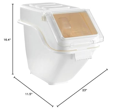 CenPro Ingredient Bin - 6.3 Gallon/100 Cup Capacity - Holds Up To 44 lbs. of Sugar or 30 lbs. of Flour - NSF (29A-005) - size: 6.3 Gallon / 100 Cup