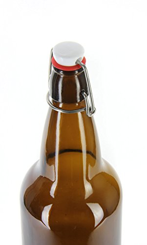 Ez Cap Beer Bottles, Amber, 16 oz.